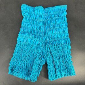 VTG Malco Modes Bloomers Blue Shorts Womens XLarge N-21 Stretch Lacy Square Danc